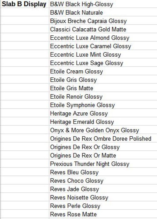 Slab Table Top B - 26 Chips